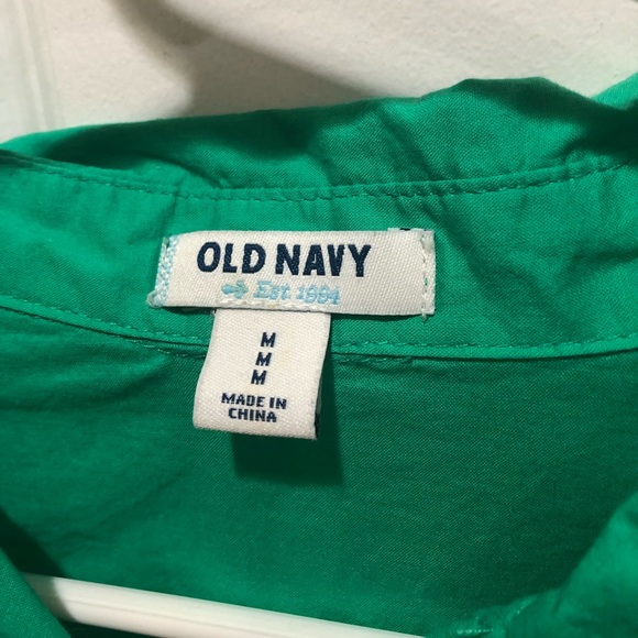 Old Navy M Green Button Down 3/4 Collared Shirt **PRICE DROP!!** - Picture 3 of 7